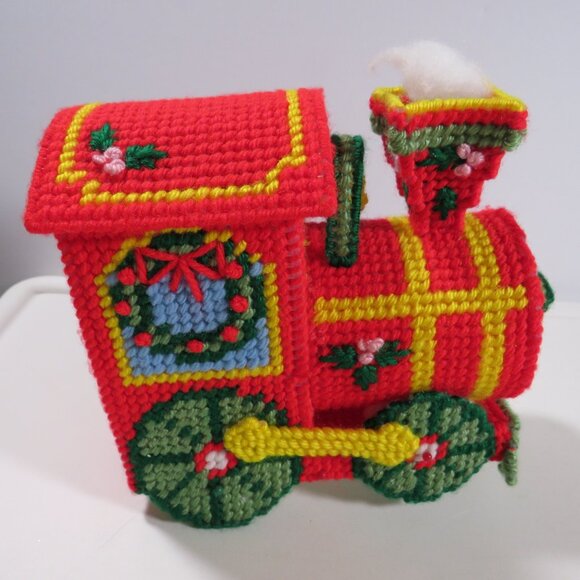 Vintage Plastic Canvas TRAIN set 1980s - Picture 3 of 15